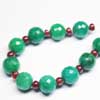 Natural Green Emerald Red Ruby Faceted Round Cut Roundel Beads 2 Beads Pair and Size 11mm approx. 